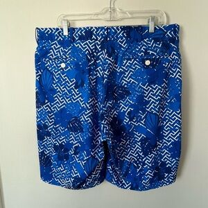 RLX Ralph Lauren Men’s Blue  Floral Shorts Size 36 Golf STRETCH Preppy